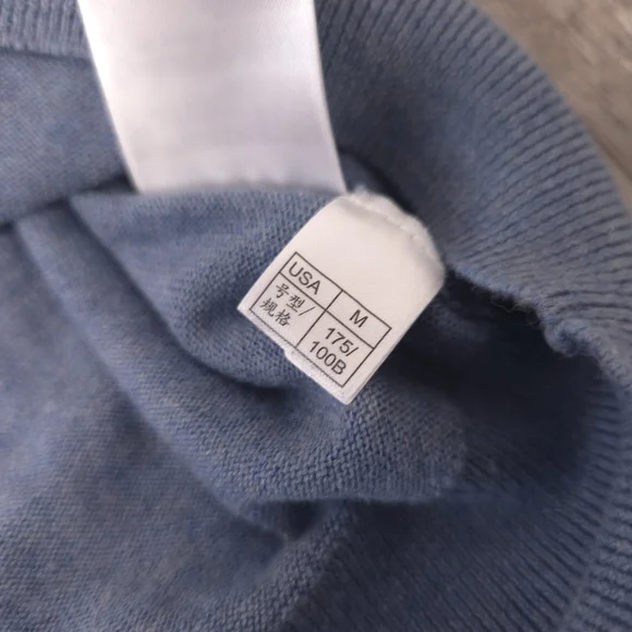 Brooks Brothers Sweater Mens Medium Gray 100% Cotton Pullover V Neck V - Picture 7 of 10